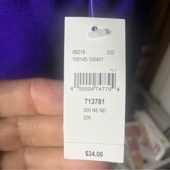 Studio 2 Women’s Long Sleeve Zip Up Shirt Size M Brand New Purple With Pockets - Picture 7 of 7